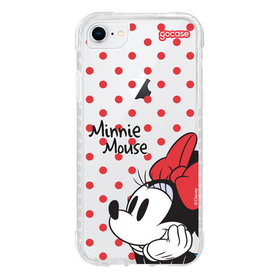 Capinha para celular  Minnie Mouse - Poá Vermelho