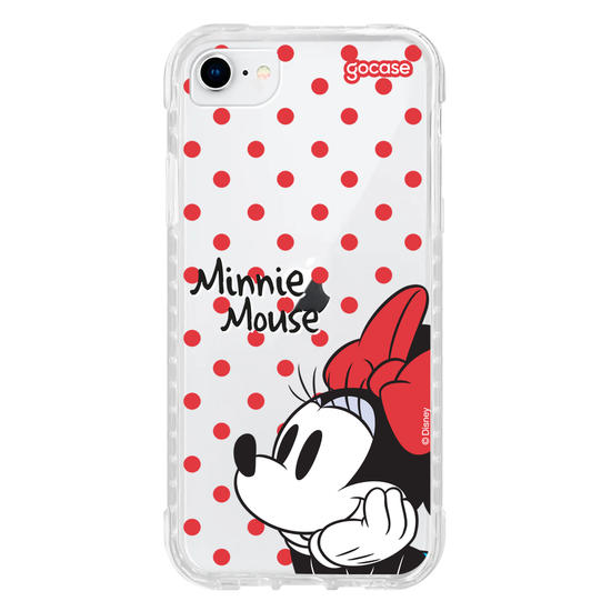 Capinha para celular  Minnie Mouse - Poá Vermelho