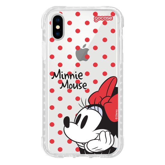 Capinha para celular  Minnie Mouse - Poá Vermelho