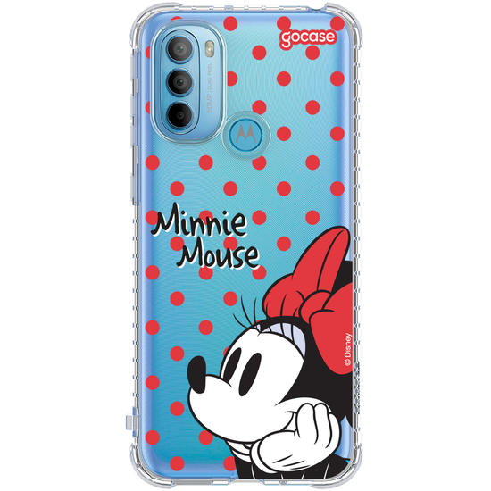 Capinha para celular  Minnie Mouse - Poá Vermelho