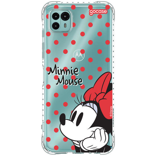 Capinha para celular  Minnie Mouse - Poá Vermelho