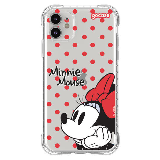 Capinha para celular  Minnie Mouse - Poá Vermelho