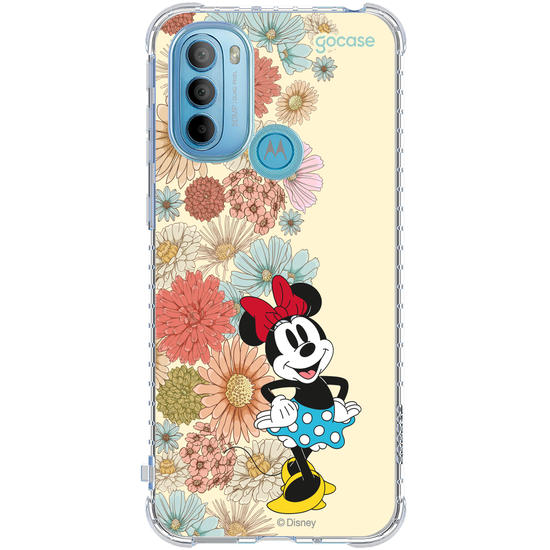 Capinha para celular  Minnie Floral Lateral