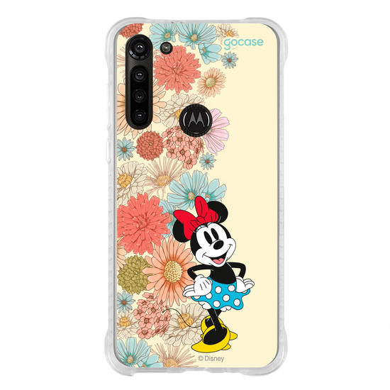 Capinha para celular  Minnie Floral Lateral