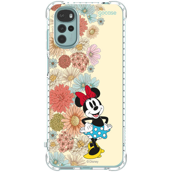 Capinha para celular  Minnie Floral Lateral