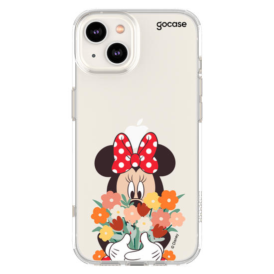 Capinha para celular Mickey & Amigos - Minnie - Buquê de Flores