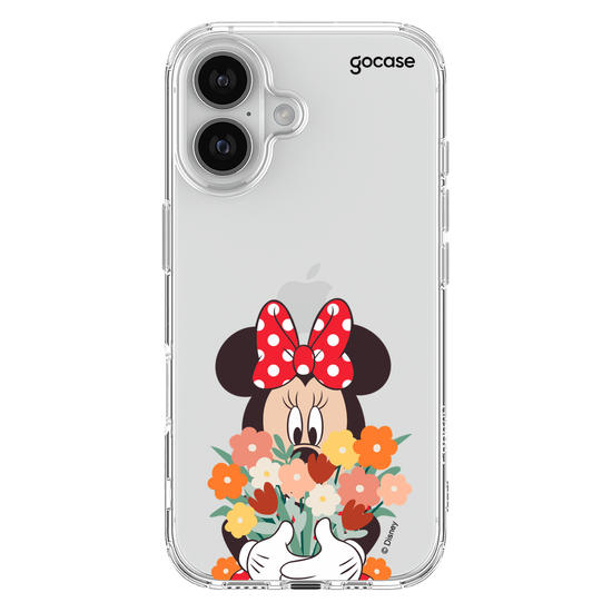 Capinha para celular Mickey & Amigos - Minnie - Buquê de Flores
