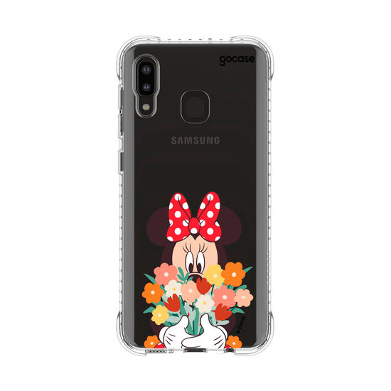 Capinha para celular Mickey & Amigos - Minnie - Buquê de Flores