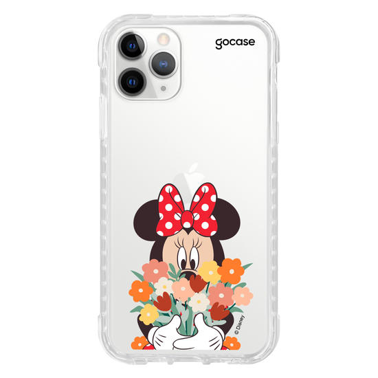 Capinha para celular Mickey & Amigos - Minnie - Buquê de Flores