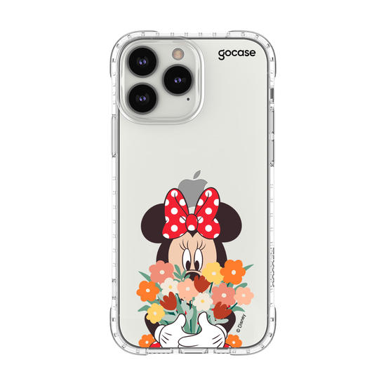 Capinha para celular Mickey & Amigos - Minnie - Buquê de Flores