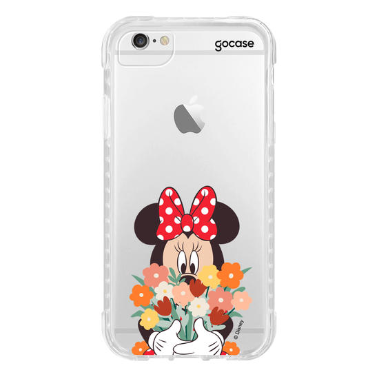 Capinha para celular Mickey & Amigos - Minnie - Buquê de Flores