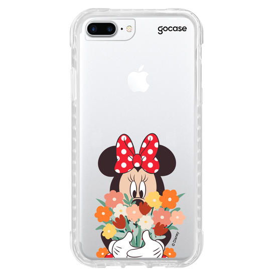 Capinha para celular Mickey & Amigos - Minnie - Buquê de Flores
