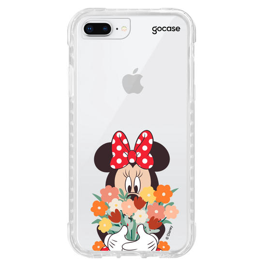 Capinha para celular Mickey & Amigos - Minnie - Buquê de Flores