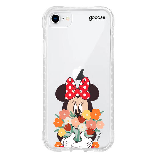 Capinha para celular Mickey & Amigos - Minnie - Buquê de Flores