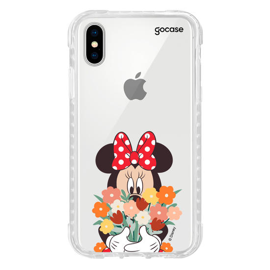 Capinha para celular Mickey & Amigos - Minnie - Buquê de Flores