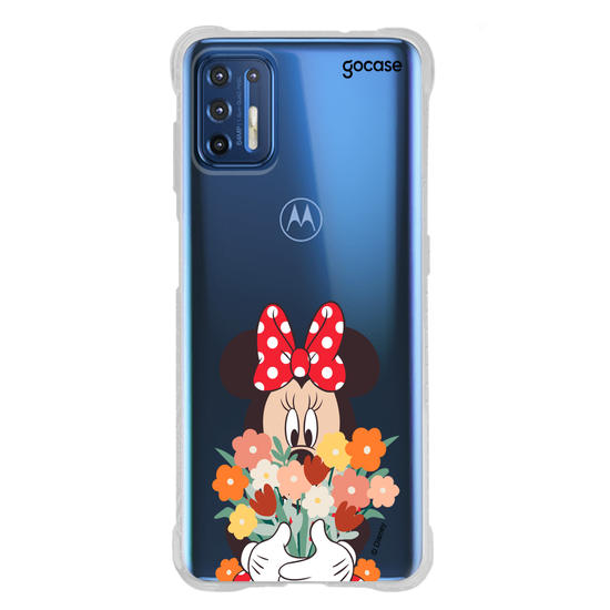 Capinha para celular Mickey & Amigos - Minnie - Buquê de Flores