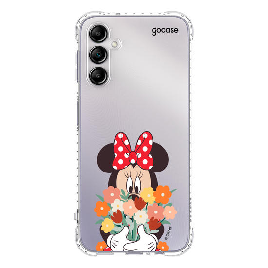 Capinha para celular Mickey & Amigos - Minnie - Buquê de Flores