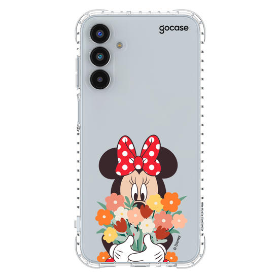 Capinha para celular Mickey & Amigos - Minnie - Buquê de Flores