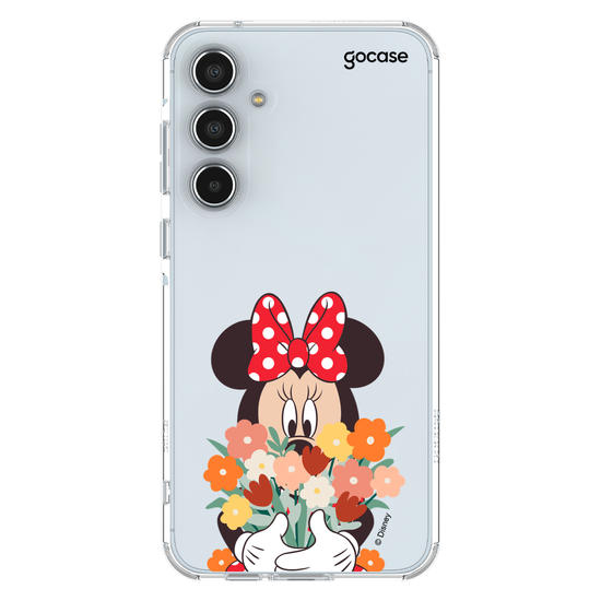 Capinha para celular Mickey & Amigos - Minnie - Buquê de Flores