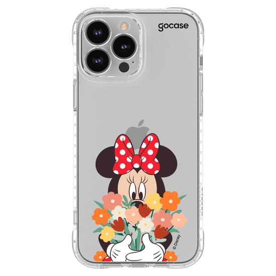 Capinha para celular Mickey & Amigos - Minnie - Buquê de Flores