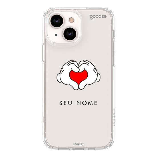 Capinha para celular Mickey & Amigos - Mãos de Coração
