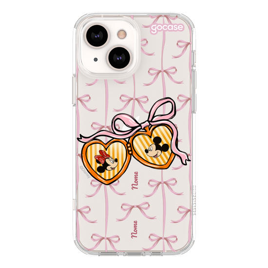 Capinha para celular Minnie e Mickey - Coração Coquette