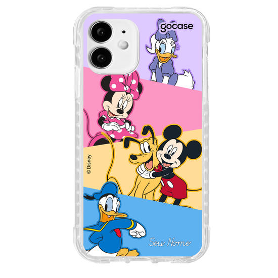 Capinha para celular Mickey & Amigos - Paleta de Cores Diagonal