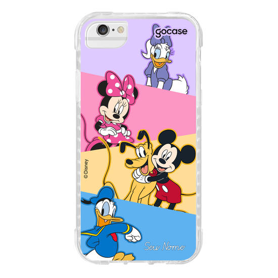 Capinha para celular Mickey & Amigos - Paleta de Cores Diagonal