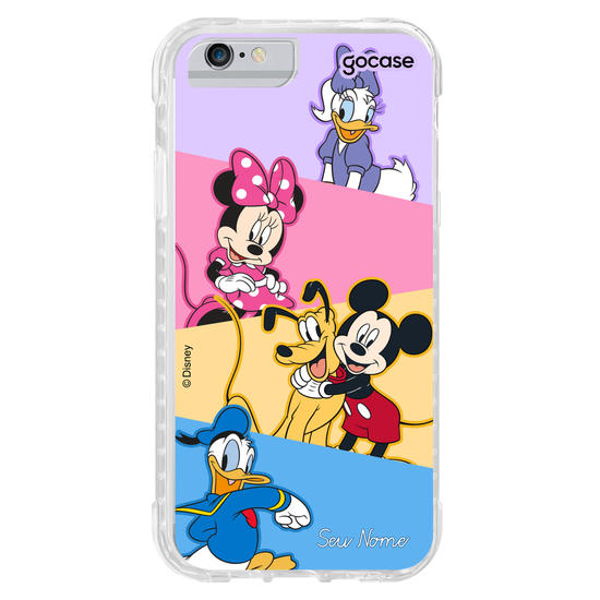 Capinha para celular Mickey & Amigos - Paleta de Cores Diagonal