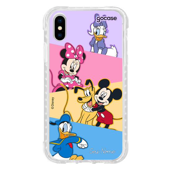 Capinha para celular Mickey & Amigos - Paleta de Cores Diagonal