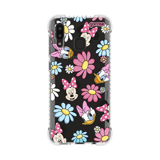 Capinha para celular Mickey & Amigos - Minnie e Margarida Flores