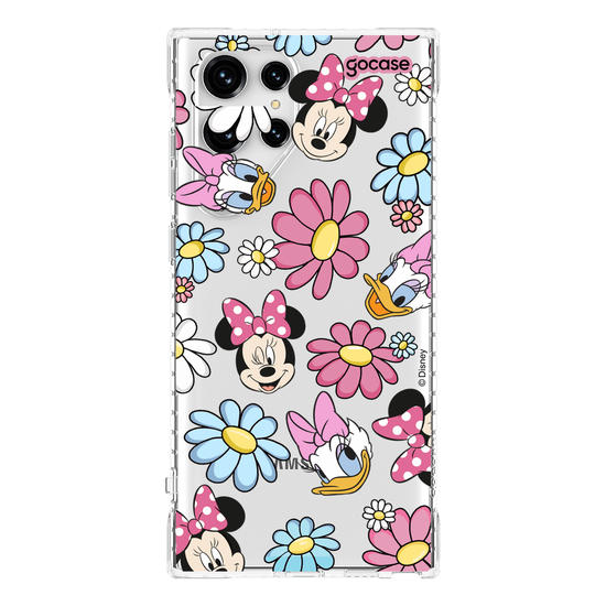 Capinha para celular Mickey & Amigos - Minnie e Margarida Flores