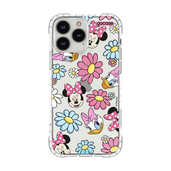 Capinha para celular Mickey & Amigos - Minnie e Margarida Flores