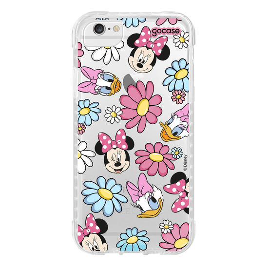 Capinha para celular Mickey & Amigos - Minnie e Margarida Flores