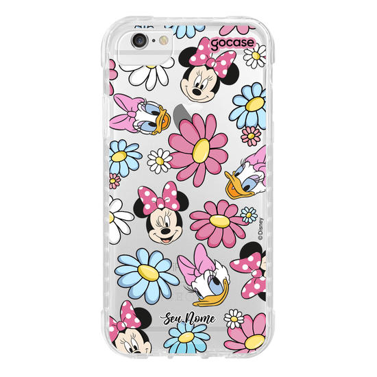 Capinha para celular Mickey & Amigos - Minnie e Margarida Flores