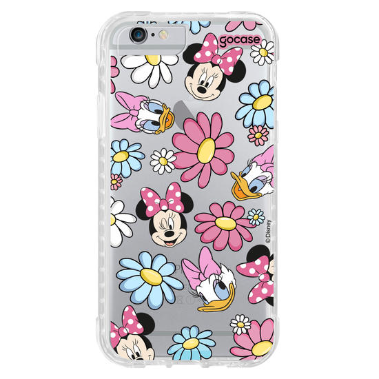 Capinha para celular Mickey & Amigos - Minnie e Margarida Flores