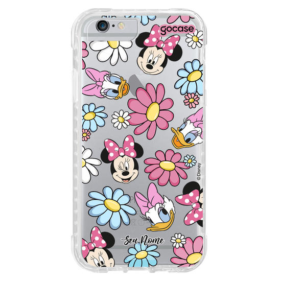 Capinha para celular Mickey & Amigos - Minnie e Margarida Flores