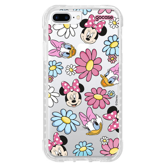 Capinha para celular Mickey & Amigos - Minnie e Margarida Flores