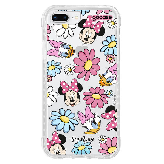 Capinha para celular Mickey & Amigos - Minnie e Margarida Flores