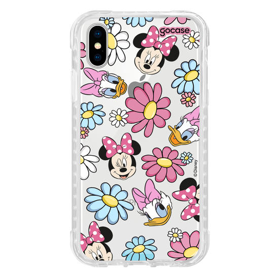 Capinha para celular Mickey & Amigos - Minnie e Margarida Flores