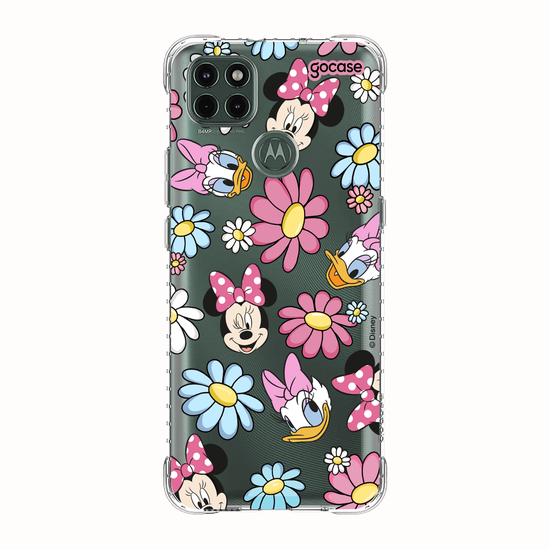 Capinha para celular Mickey & Amigos - Minnie e Margarida Flores