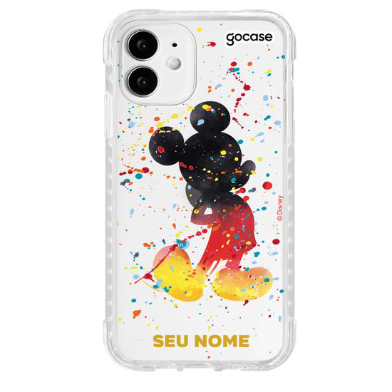 Capinha para celular Mickey & Amigos - Gotas de Aquarela