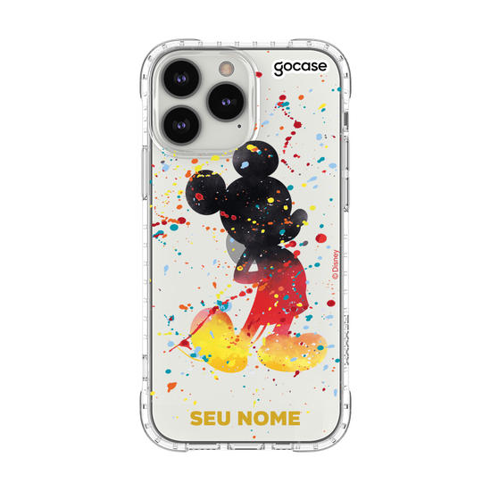 Capinha para celular Mickey & Amigos - Gotas de Aquarela