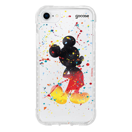 Capinha para celular Mickey & Amigos - Gotas de Aquarela