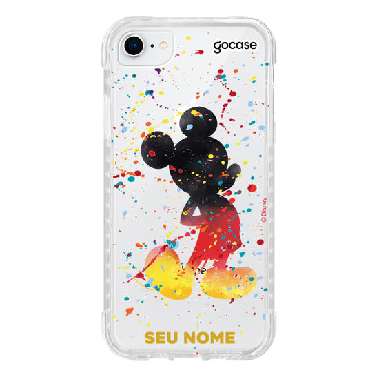 Capinha para celular Mickey & Amigos - Gotas de Aquarela