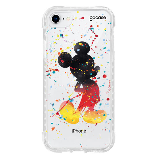 Capinha para celular Mickey & Amigos - Gotas de Aquarela