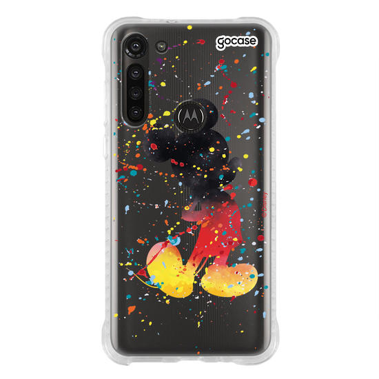 Capinha para celular Mickey & Amigos - Gotas de Aquarela