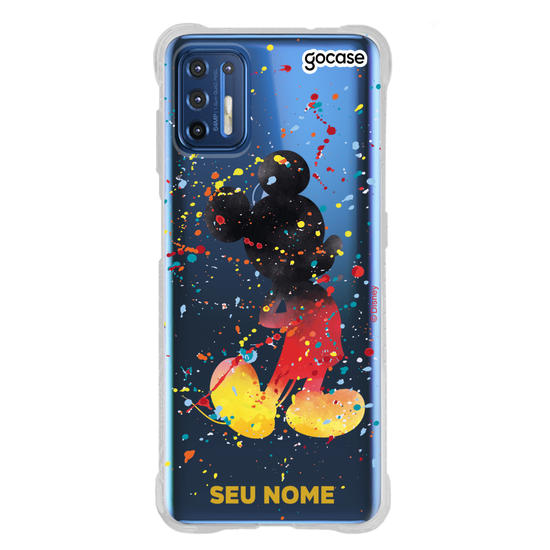 Capinha para celular Mickey & Amigos - Gotas de Aquarela