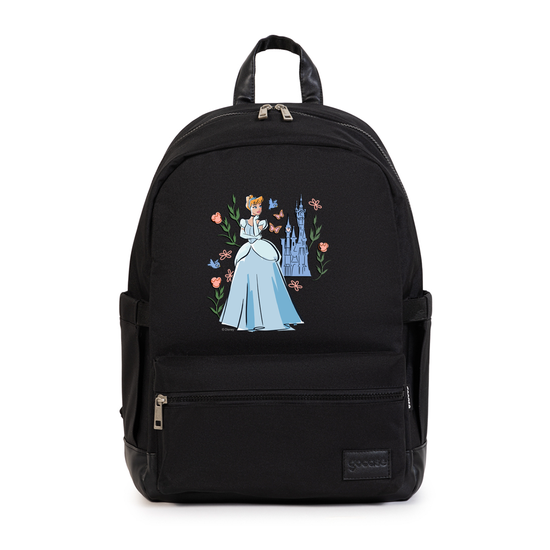 Mochila Notebook Casual Pro Creme - Disney - Cinderela - Princesas Castelos Encantados
