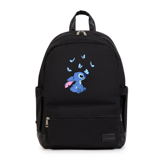Mochila Casual Pro -  Lilo & Stitch - Borboletas Cute
